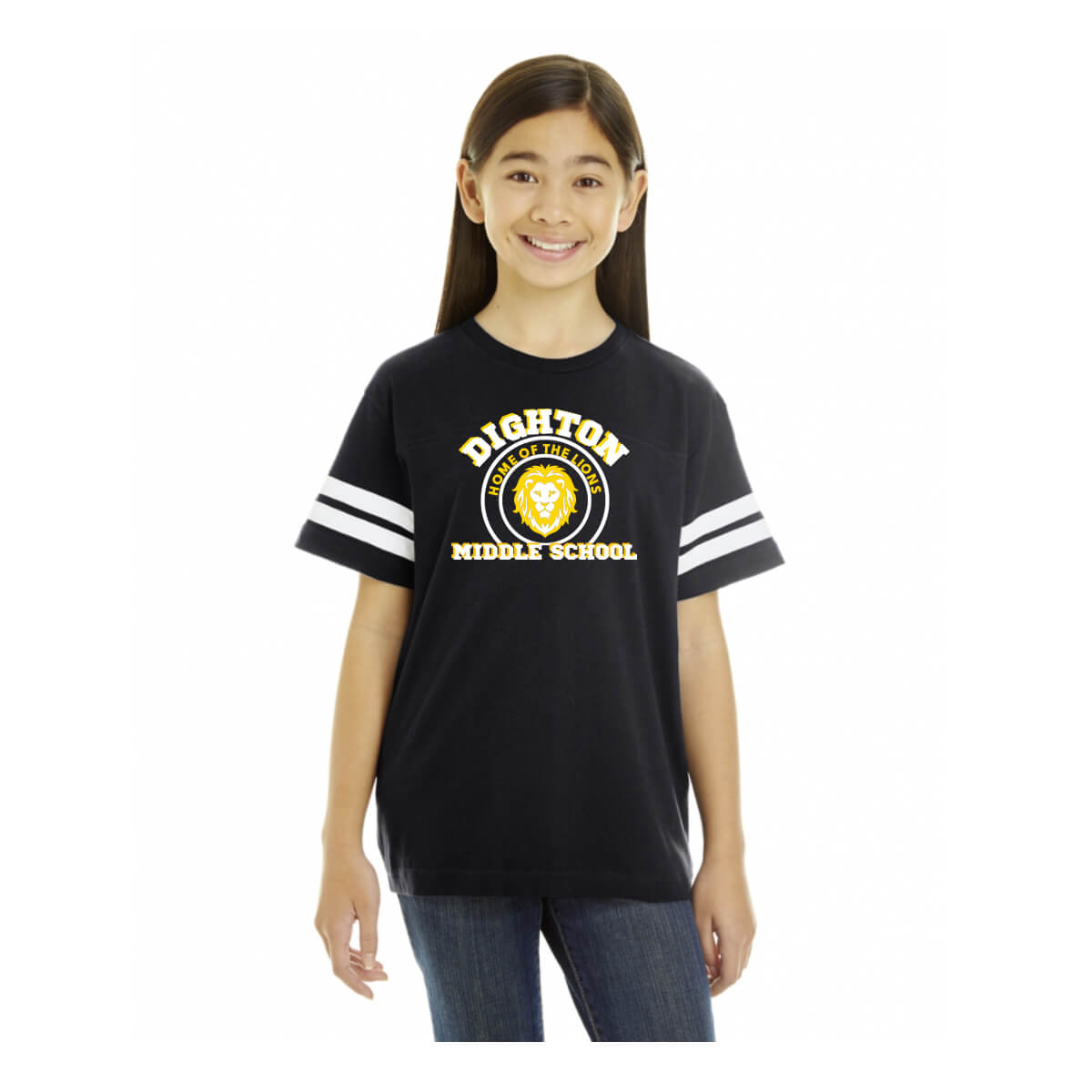 DMS Lion Navy Varsity T-shirt T3808